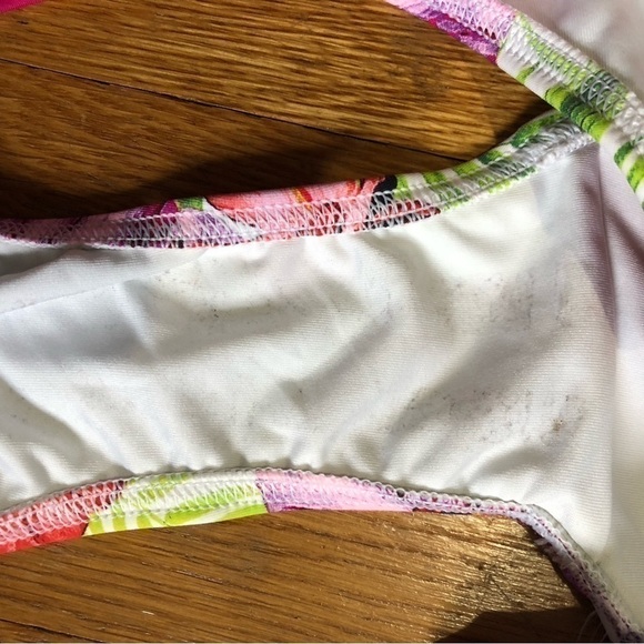 🌟NWOT 18 Land’s End Mid-Waist Bikini Bottoms Fuchsia Floral UV Pro… - Picture 4 of 4